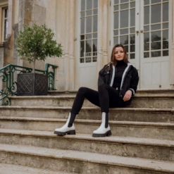 RAID Arivah Chunky Ankle Boot In Off White