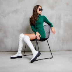 RAID Fabrizio Over The Knee Boot In White