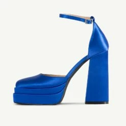 RAID Aamira Platform Heel In Blue -Raid London Sales Store Aamira Blue 4