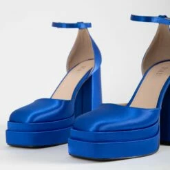 RAID Aamira Platform Heel In Blue -Raid London Sales Store Aamira Blue 5