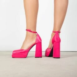 RAID Aamira Platform Heel In Pink -Raid London Sales Store Aamira Pink 3