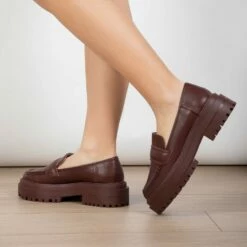 RAID Addyson Chunky Flat Shoe In Burgundy -Raid London Sales Store Addyson Burgundy 3 636be903 3499 4ce3 8e06 e6c8a01aaf2f