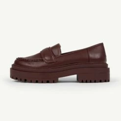 RAID Addyson Chunky Flat Shoe In Burgundy -Raid London Sales Store Addyson Burgundy 4