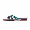 RAID Adonia Flat Mule In Purple Multi -Raid London Sales Store Adonia Purple Multi