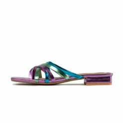 RAID Adonia Flat Mule In Purple Multi -Raid London Sales Store Adonia Purple Multi 082c8af8 ec04 44a1 8af5 cbdf1e39e5bb