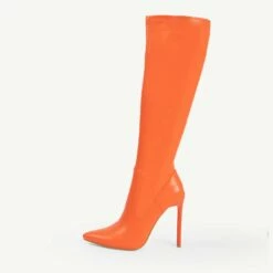 RAID Alannis Stiletto Heeled Boot In Orange -Raid London Sales Store Alannis Orange 1