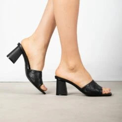 RAID Albie Block Heeled Mule In Black