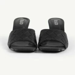 RAID Albie Block Heeled Mule In Black -Raid London Sales Store Albie Black 5