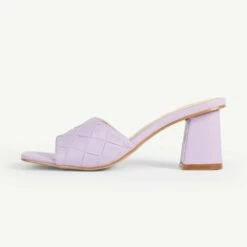 RAID Albie Block Heeled Mule In Lilac -Raid London Sales Store Albie Lilac 4