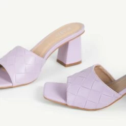 RAID Albie Block Heeled Mule In Lilac -Raid London Sales Store Albie Lilac 5