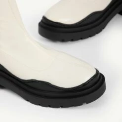 RAID Aleesha Chunky Ankle Boot In White -Raid London Sales Store Aleesha White 6