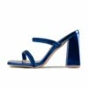 RAID Alyra Block Heeled Mule In Blue -Raid London Sales Store Alyra Blue