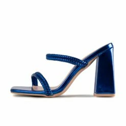 RAID Alyra Block Heeled Mule In Blue -Raid London Sales Store Alyra Blue 4b906dfa a617 49b5 813b 872305c05401
