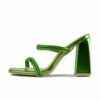 RAID Alyra Block Heeled Mule In Green -Raid London Sales Store Alyra Green