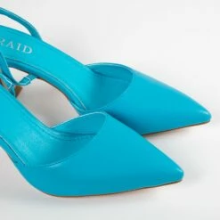 RAID Alyx Slingback Pump In Blue -Raid London Sales Store Alyx Blue 4