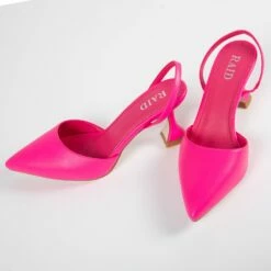 RAID Alyx Slingback Pump In Fuchsia -Raid London Sales Store Alyx Pink 4