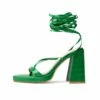 RAID Amandaa Strappy Heeled Sandal In Green Croc -Raid London Sales Store Amandaa Green 1