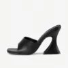 RAID Amantha Heeled Mule In Black -Raid London Sales Store Amantha Black PU 4