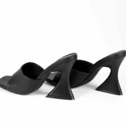 RAID Amantha Heeled Mule In Black -Raid London Sales Store Amantha Black PU 5