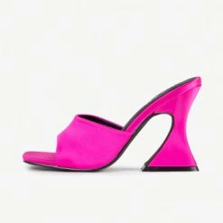 RAID Amantha Heeled Mule In Hot Pink Satin