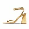 RAID Amora Lace Up Block Heel In Gold -Raid London Sales Store Amora Gold 5 fc03abc9 66bc 4ffc 95ce 1c761d516327