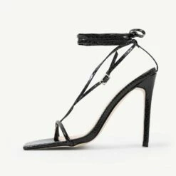 RAID Ancy Lace Up Heel In Black -Raid London Sales Store Ancy Black 4