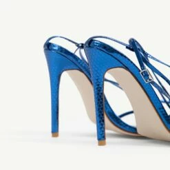 RAID Ancy Lace Up Heel In Blue -Raid London Sales Store Ancy Blue 5