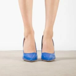 RAID Antix Court Heel In Blue Patent -Raid London Sales Store Antix Blue Patent 2