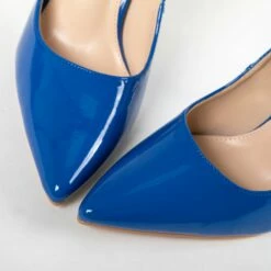 RAID Antix Court Heel In Blue Patent -Raid London Sales Store Antix Blue Patent 5