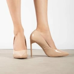 RAID Antix Court Heel In Nude Patent -Raid London Sales Store Antix Nude Patent 1