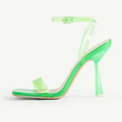 BEBO Arabella Perspex Sandal In Green -Raid London Sales Store Arabella Green 4
