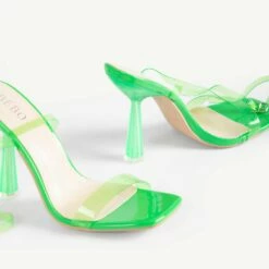 BEBO Arabella Perspex Sandal In Green -Raid London Sales Store Arabella Green 5