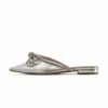 RAID Ariette Embellished Flat Mule In Clear/Silver -Raid London Sales Store Ariette Silver 5 8ab21cb5 1413 47c8 80b1 8531bf8c4ced
