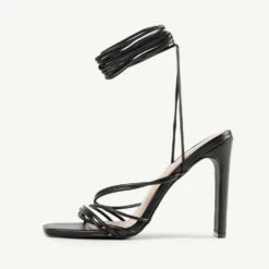 BEBO Arya Lace Up Heel In Black -Raid London Sales Store Arya Black 4