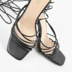 BEBO Arya Lace Up Heel In Black -Raid London Sales Store Arya Black 5