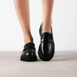 RAID Astra Loafer In Black Pu -Raid London Sales Store Astra BlackPU 1