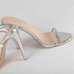 RAID Avani Stiletto Sandal In Silver Snake -Raid London Sales Store Avani Silver 4
