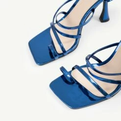 RAID Avika Strappy Heels In Blue Metalic -Raid London Sales Store Avika Blue 5