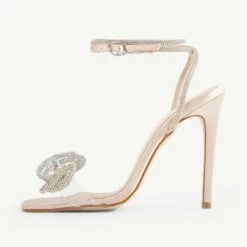 BEBO Ayraa Square Toe Heel In Champagne -Raid London Sales Store Ayraa Champagne 4