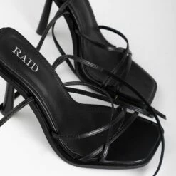 RAID Ayumi Square Toe Sandal In Black -Raid London Sales Store Ayumi Black 4