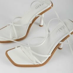 RAID Ayumi Square Toe Sandal In White -Raid London Sales Store Ayumi White 4