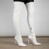 RAID Banner Stiletto Heeled Boot In White