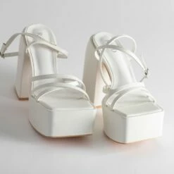 RAID Belcia Platform Sandal In White -Raid London Sales Store Belcia White 5
