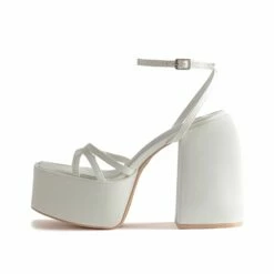 RAID Belcia Platform Sandal In White -Raid London Sales Store Belcia White 6