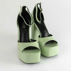 RAID Berit Platform Heel In Sage Green -Raid London Sales Store Berit Green 4