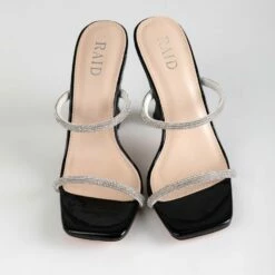 RAID Beulah Heeled Mule In Black -Raid London Sales Store Beulah Black 4