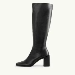RAID Blick Block Heeled Long Boot In Black -Raid London Sales Store Blick Black 5