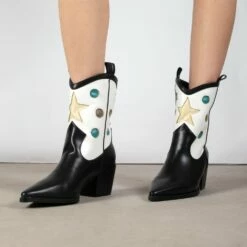 RAID Blu Western Ankle Boot In Black -Raid London Sales Store Blu Black 2