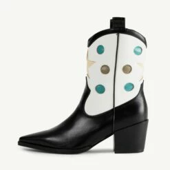 RAID Blu Western Ankle Boot In Black