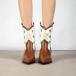 RAID Blu Western Ankle Boot In Tan -Raid London Sales Store Blu Tan 1